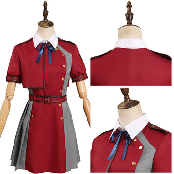 Anime Lycoris Recoil Nishikigi Chisato Cosplay Disfraz Traje Vestido Falda Navidad